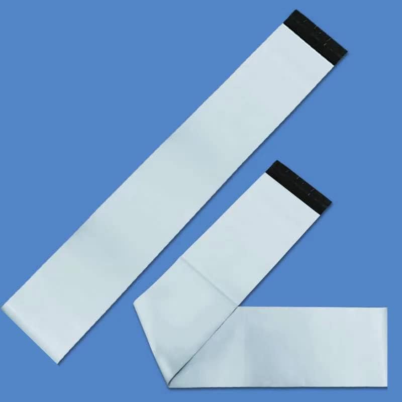 6x30 Inches Long Poly Mailers 100 Pack, Long Shipping Bags White Envelopes Packaging for Unique Narrow Items Mailing