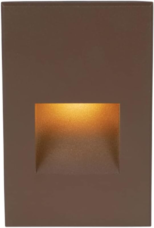 WAC Landscape Lighting, LEDme 120V LED Vertical Indoor and Outdoor Step and Wall Light Amber 1800K LED in Bronze