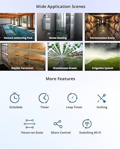 Tuya WiFi Smart Temperature Sensor Controller,4CH 7-32V Relay Switch, Remote Voice Control, APP Remote Control, Dry Contact, Real-Time Monitoring, Compatible with Alexa and Google Home