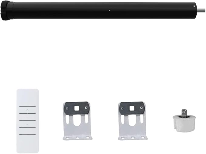 Wired Roller Shade Motor Kit with Remote Control, 35mm Electric Tubular Motor, High Torque Motorized Blinds Retrofit for Zebra, Roman Shades, 110V AC (6.0 N.m for Φ40mm (1.57") Groove Tube)