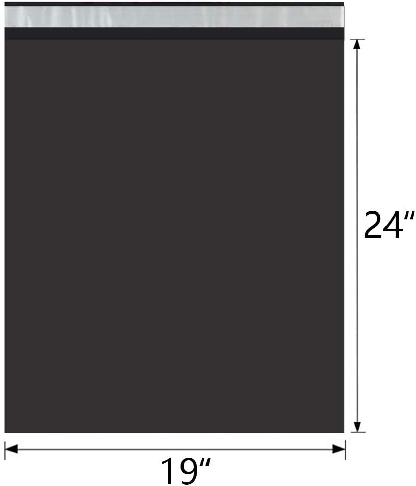 UCGOU Poly Mailers 19x24 Inch Black 50 Pack Extra Large Shipping Bags Strong Thick Mailing Envelopes Self Seal Adhesive Waterproof and Tear Proof Boutique Postal for Clothing Quilt and More