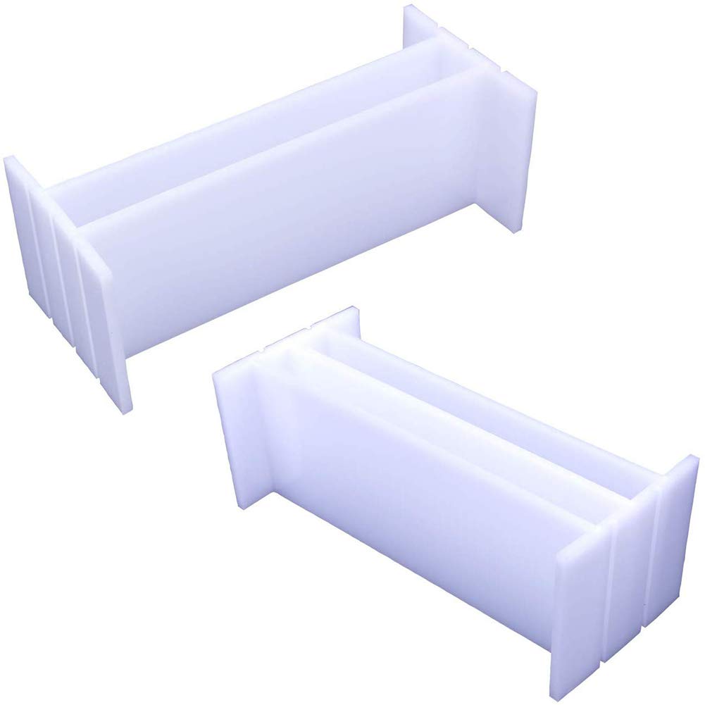 JOONOR Silicone Loaf Soap Mold Dividers 8" Acrylic Partition Clapboard Rectangular White Mould DIY Handmade Swirl Making Tool"