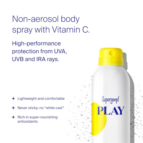 Supergoop! Travel Kit - Includes PLAY Everyday Lotion (2.4 oz) + Unseen Sunscreen (1.7 oz) + PLAY Antioxidant Body Mist (3 oz) - Broad Spectrum Sunscreen Recommended for Sensitive Skin