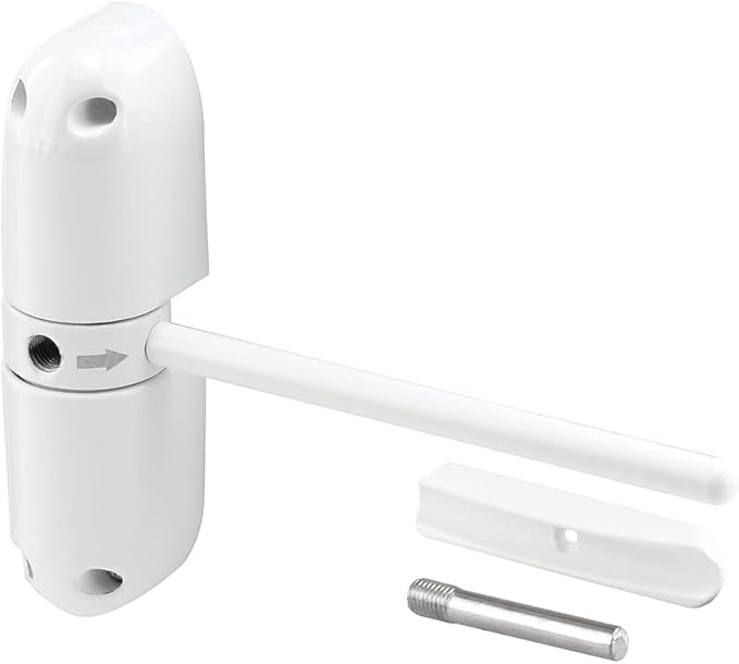 Prime-Line KC10HD Safety Spring Door Closer – Easy to Install to Convert Hinged Doors to Self-Closing – Diecast Construction, 4-1/4 In. White, Non-Handed (Single Pack)