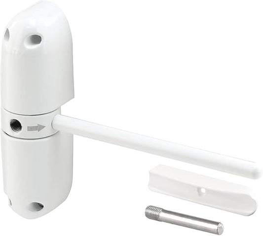Prime-Line KC10HD Safety Spring Door Closer – Easy to Install to Convert Hinged Doors to Self-Closing – Diecast Construction, 4-1/4 In. White, Non-Handed (Single Pack)