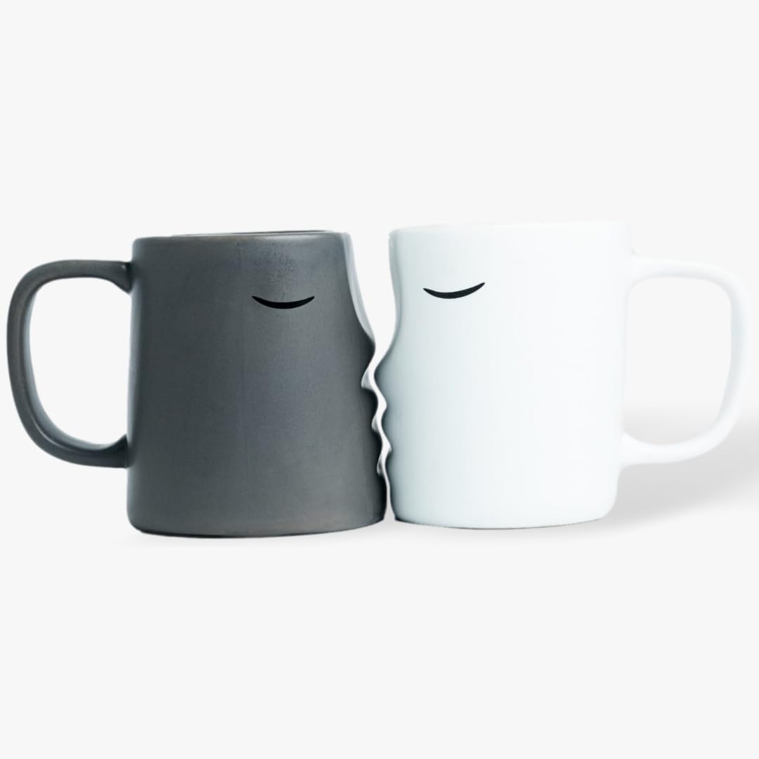 Occasionals Kissing Couple Mug Set, Wedding present for Couples 2025, Engagement Gifts, Valentines Day, Cute Matching Couple Coffee Cups Bride and Groom Husband and Wife, His and Hers, Mr and Mrs