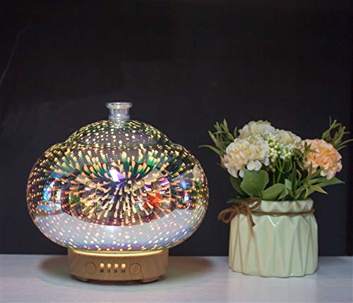Essential Oil Diffuser Passion 100ml Glass wide Vase Diffuser 3d LED Advanced Cool Mist Humidifier