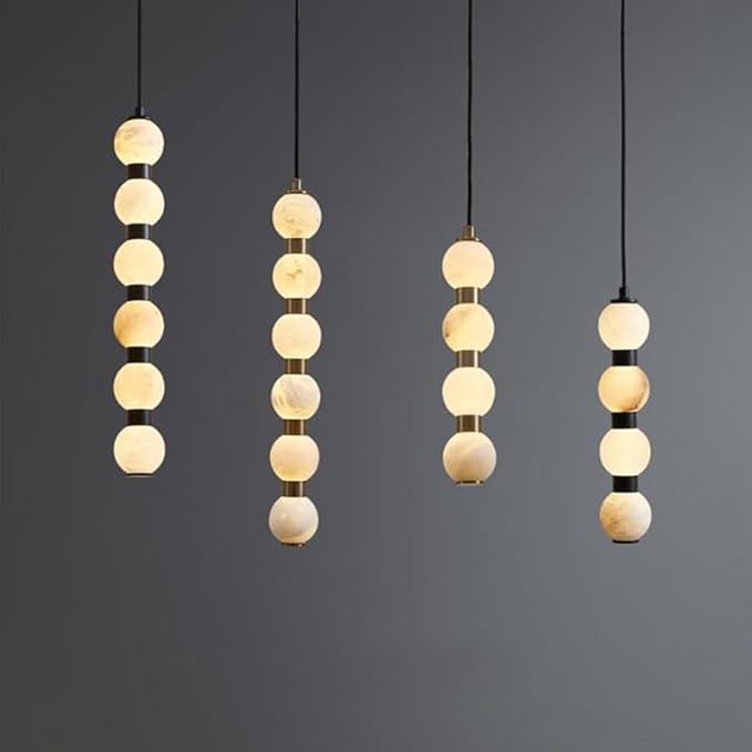 Pendant Lights, Modern Home Decor led Lights Pendant Light Lamps forstaircase Chandeliers for Living Room Hanging Indoor Lighting(Black 8 Head,Cold White)