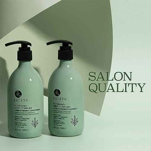 Luseta Rosemary Mint Strengthening Shampoo and Conditioner Provide Nourishment & Smoothness for Thin Hair,Reduce Frizz and Add Shine for All Hair Types 16.9oz¡¿2