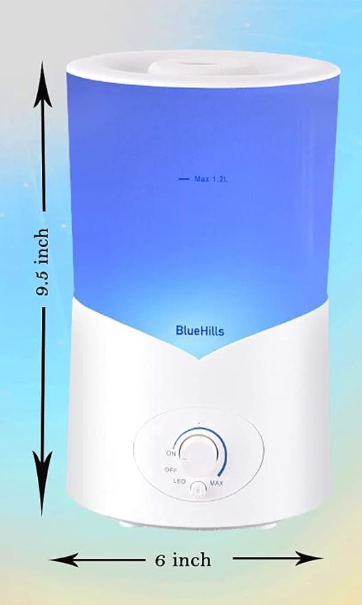 BlueHills Premium Large 2000 ML and 1000 ML XL Essential Oil Diffusers Humidifier Combo Set of 2 for Large Room Home with Décor LED Lights Great Gift – Value Pack of White