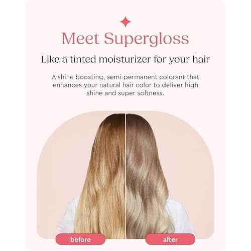 Glaze Supergloss Color Conditioning Gloss ? Hydrating Semi-Permanent Color Hair Gloss & Shine Boost ? Color Depositing Mask - Vegan, Cruelty-Free ? 6.4 Fl Oz - Vanilla Lights - Cool Blue Toner