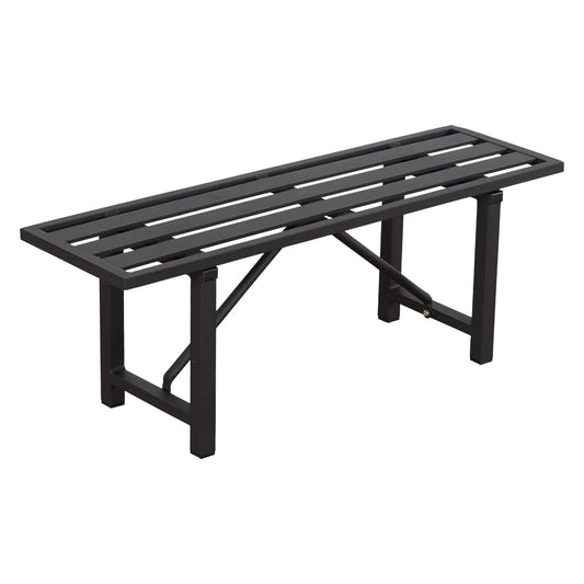DHYGOTFUR Plant Stand - Indoor/Outdoor Extra-Sturdy Aluminum Plant Stand with 300 LBS Capacity (L37.8 x W11.4 x H13.8 inch)