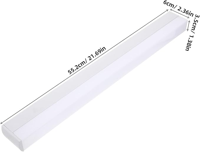 NUOBESTY 24w Led Makeup Light Mirror for Bathroom Vanity Brightness Fog Design Modern Front Light Fixture for Makeup Application and Grooming