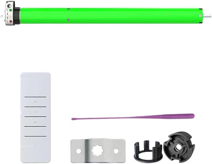 Remote Control DC24V Motorized Roller Shade Motor with Manual Override, 45mm Brushless Electric Awning Motor for Windproof Shades, High Torque Tubular Motor (50 N.m for Φ60mm（2-3/8"） Round Tube)