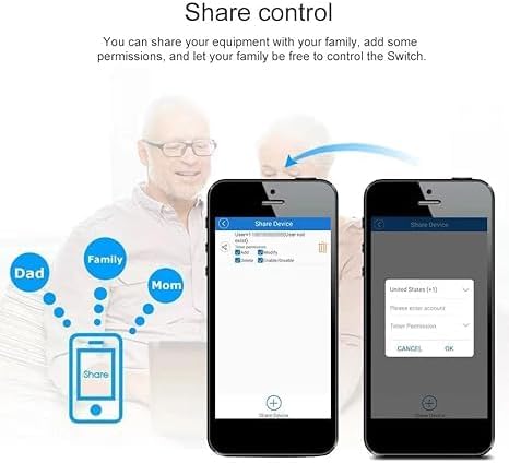 Tuya WiFi Smart Temperature Sensor Controller,4CH 85-250V Relay Switch, Remote Voice Control, APP Remote Control, Dry Contact, Real-Time Monitoring, Compatible with Alexa and Google Home