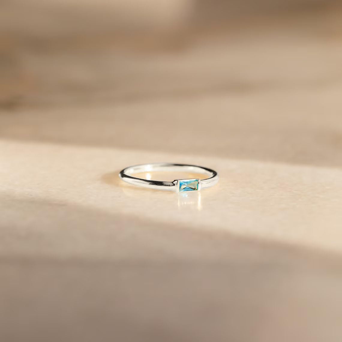 Helonley S925 Sterling Silver Birthstone Stackable Rings for Women Mother with Cubic zirconium Mom Ring Mother's Day Jewelry Gifts for Wife (Birthstone Feb., 10)