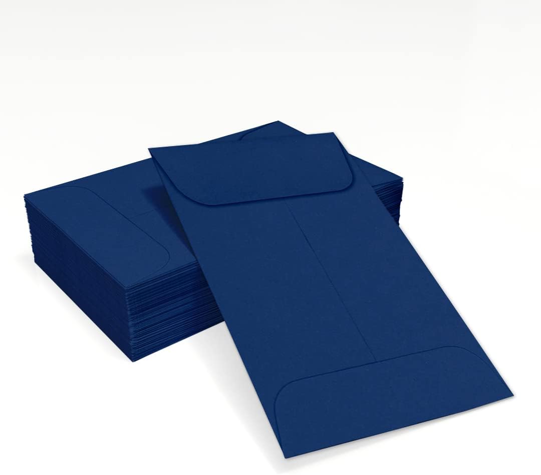 LUXPaper #1 Coin Envelopes | 2 1/4" x 3 1/2" | Navy Blue | 80lb. Text | 500 Qty