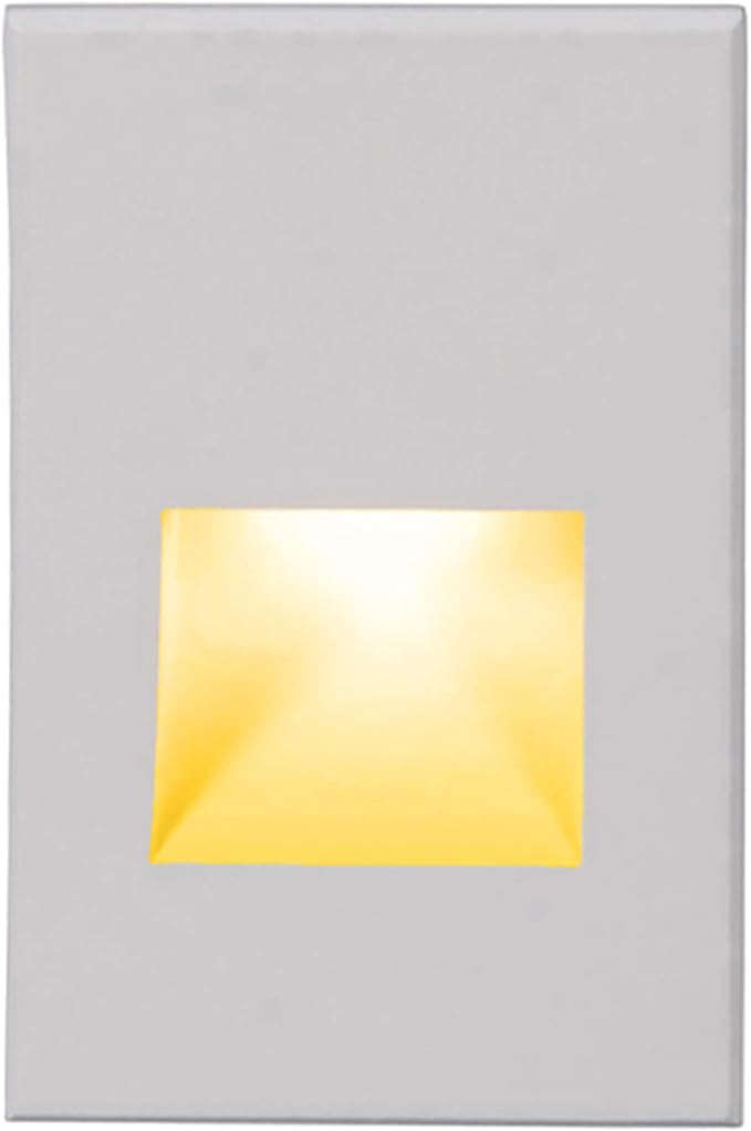 WAC Landscape Lighting, LEDme 120V LED Vertical Indoor and Outdoor Step and Wall Light Amber 1800K LED in White