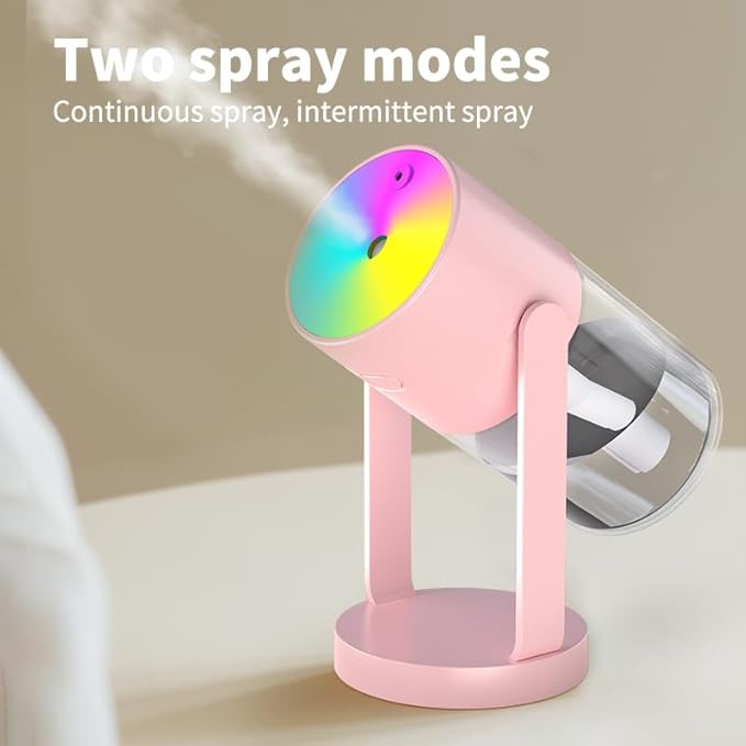 280ml Portable Starry Sky Projection Shake Head Humidifier with Color LED Night Light, USB Personal Desktop Humidifier for Car, Home, Office, Travel, Auto Shutoff, Ultra-Quiet