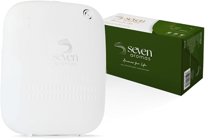 SEVENAROMAS Scent Diffuser SV720 - Bluetooth app, Air Machine for Home & Commercial Use, Covers 2000 sq. ft., Portable Large Room Waterless Diffusers (White)