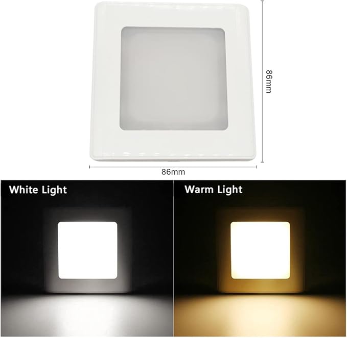 LED Step Lamp Stair Light AC85-265V Wall Light Corridor Aisle Lighting Indoor Wall Lighting CoolWhite Black