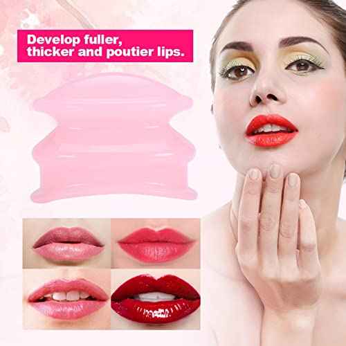 Soft Silicone Pout Lip Enhancer Plumper Tool, Women Lip Plumping Tool, Transparent Lip Enhancement Beauty Device Mouth Beauty Tool for Improving Lip Drooping
