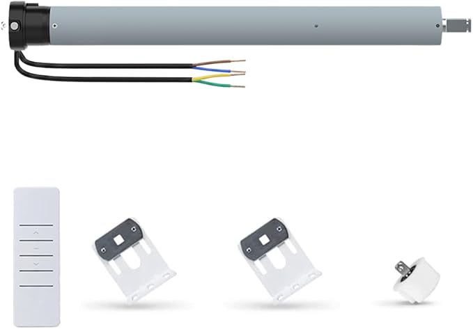 AC120V RS485 Motorized Roller Shade Motor, 45mm Electronic Limit Tubular Motor for Smart Blinds, Awning & Projector Screen, Compatible with Control4 (20 N.m for Φ74mm（3"） Round Tube)