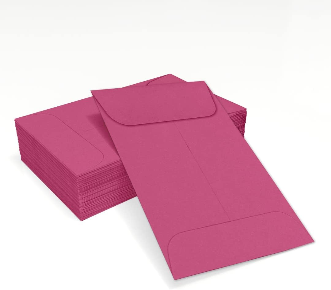 LUXPaper #1 Coin Envelopes | 2 1/4" x 3 1/2" | Magenta Pink | 80lb. Text | 250 Qty