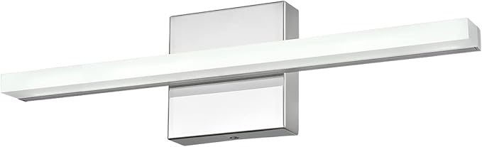Modern LED Vanity Lights for Bathroom 1 Pack 16IN 9W Daylight White Chrome Bathroom Light Fixtures Lights Over Mirror Vanity Lighting Fixtures Vanity Light