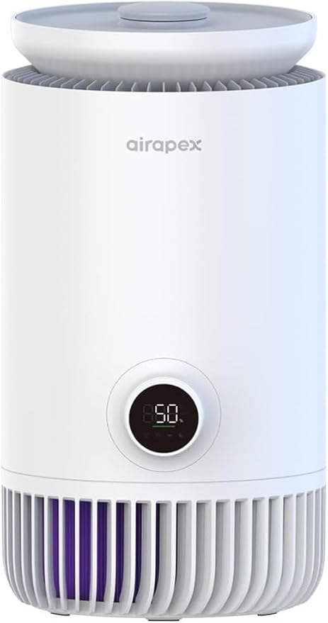 2 in 1 Air Purifier and Evaporative Humidifier Combo for Bedroom, H13 True HEPA Filter, Cool Mist-Free Air Humidifiers Pets Dust Smoke Pollen T3pro, White
