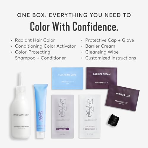 Madison Reed Radiant Hair Color Kit | 3.5NNN Darkest Brown-Black (Ravenna Brown) 100% Maximum Gray Hair Coverage | Permanent Hair Dye for Resistant Grays | PPD-Free & Ammonia-Free |1 Pack