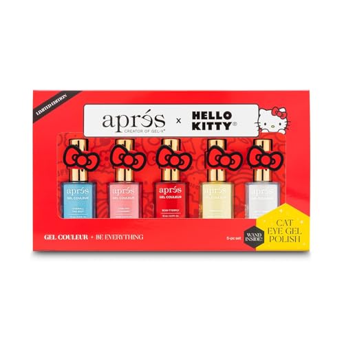 APR?S x Hello Kitty¢ç Cat Eye Gel Color Magnetic Gel Nail Polish, Set of 5 10ml