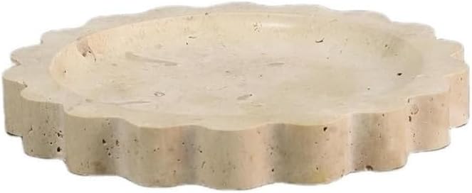 Modern Style Marble Tray Organizer - Modern Stone Decoration for Living Room, Dining Table, Office - Stylish Key and Jewelry Holder(Beige7)