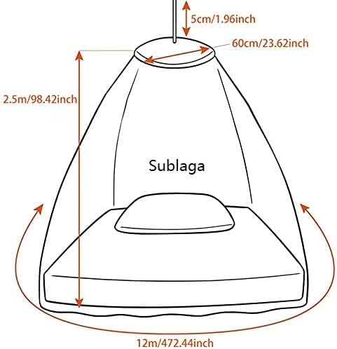 Mosquito Net for Bed, Large White Bed Canopy for Girls, Hanging Bed Net, Ideal for Bedroom Decorative, Travel with Storage Bag (Round)