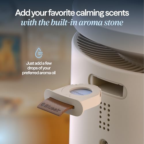 BLUEAIR Room Humidifier - DreamWell - 72Hr Top-Fill Mist-Free InvisibleMist Technology Aroma Stone for Essential Oils and Soothing Mood Lighting - Quiet Operation for Bedroom and Home Use