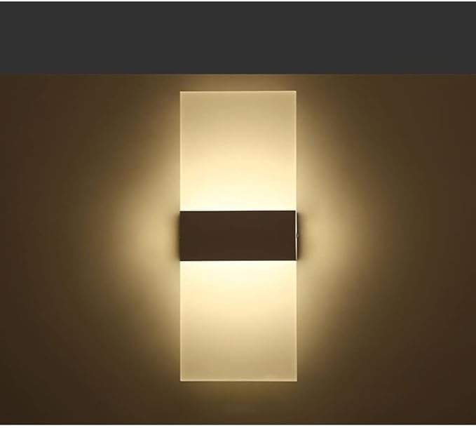 LED - Fashionable Decorative Light for Bedroom, Bedside, Stairs & Corridor Simple 110V Chandelier Style Wall Modern Home Decor (Black 22x11CM)