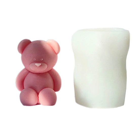 Big Sitting Bear Candle Mold,Silicone Molds for Wax Resin DIY Candles Handmade Soap Mould, Hand Crafts for Home Wedding Party Decoration