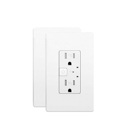 Smart Outlet with Matter, App & Voice Control, No Bridge, Works with Apple Home, Alexa, Google Home, SmartThings, 100% Privacy, White, 15A, 2-Pack