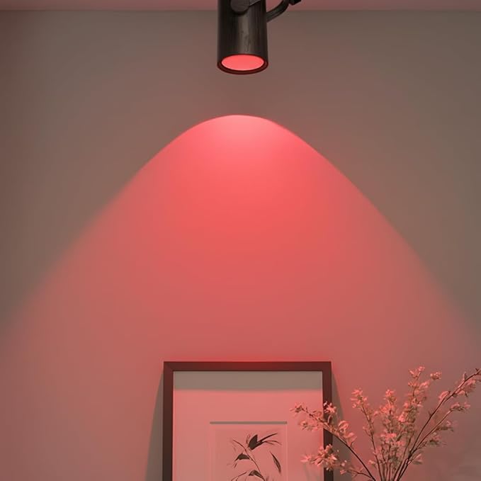 5pcs 10cm Dimming Diffuser Film Ambient Lighting Gel Warm Color Filters Round Light Diffuser Film Sheet for Led Ceiling Spotlight, Video Light, Red