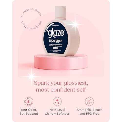 Glaze Supergloss Color Conditioning Gloss With Dispensing Pump ? Hydrating Semi-Permanent Color Hair Gloss & Shine Boost ? Vegan, Cruelty-Free ? 6.4 fl oz - Lustrous Ebony - Blue Black