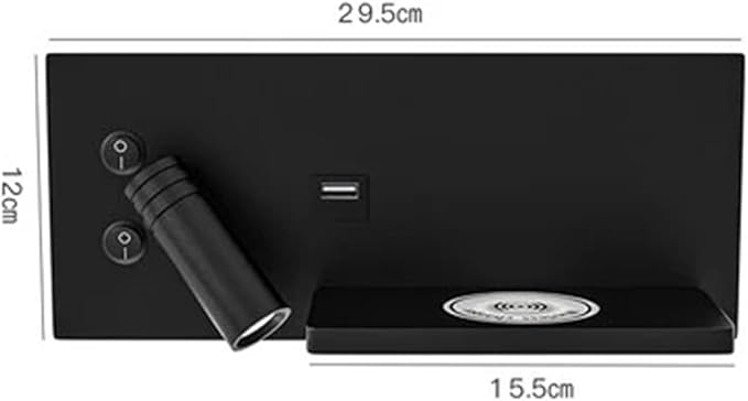 Wireless Charging Column Modern Minimalist Style LED Tone Wall Light Black White Luxury Home Decor Home Appliances Bedroom Nightstand, Led Chandeliers