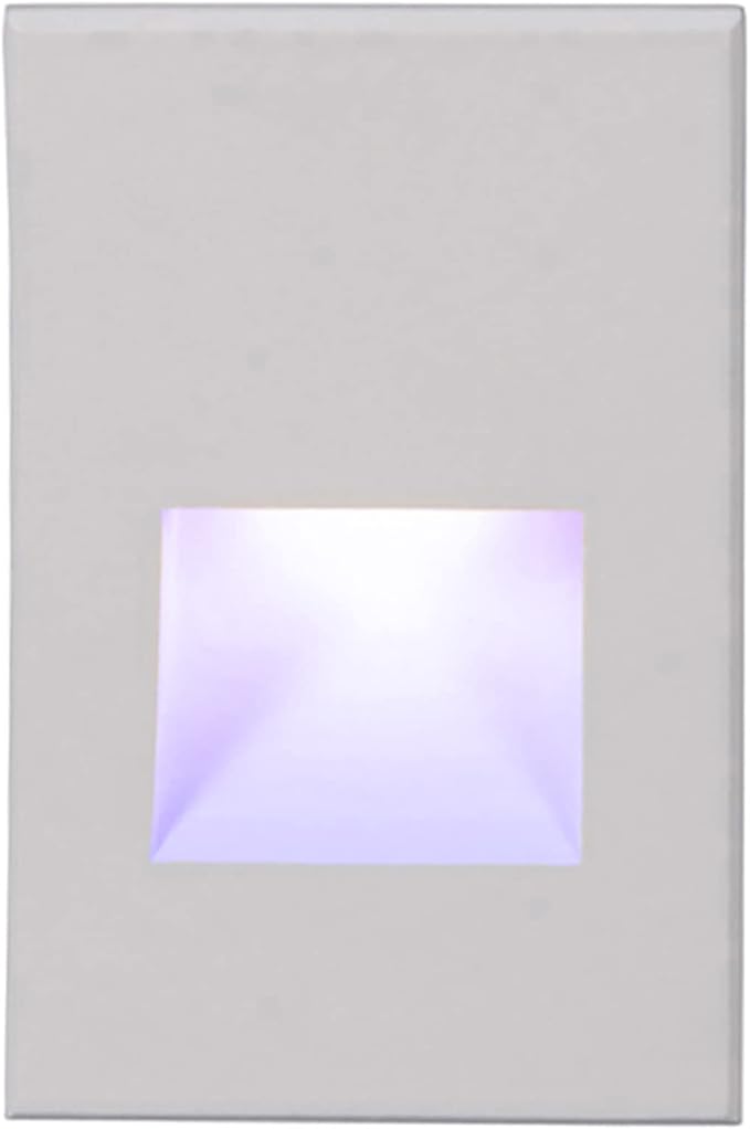 WAC Landscape Lighting, LEDme 120V LED Vertical Indoor and Outdoor Step and Wall Light Blue in White