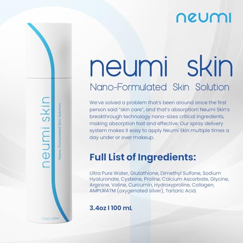 3.4 FL OZ Facial Spray (Nano-Formulated) with Glutathione, Collagen, and Hyaluronic Acid, Face Care & Firm, Pore Minimizer Face Spray, Reduce Fine Lines and Wrinkles, (1 Pack)