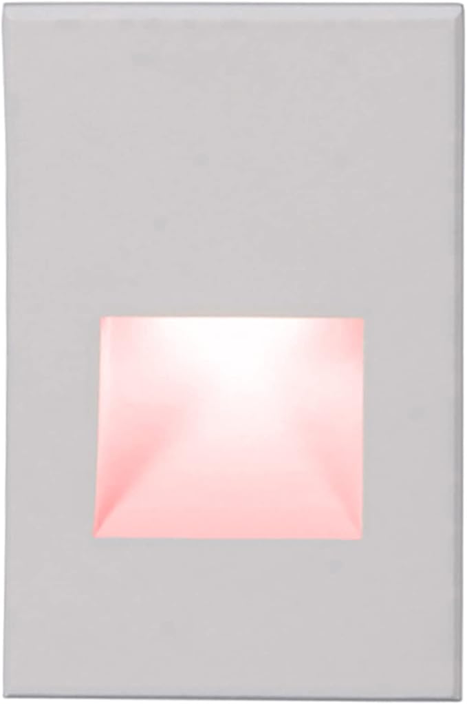 WAC Landscape Lighting, LEDme 120V LED Vertical Indoor and Outdoor Step and Wall Light Red in White