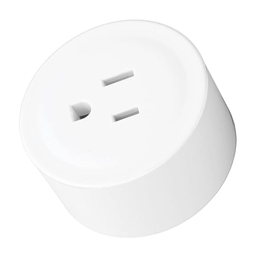 10A WiFi Smart Socket and Receptacle Compatible with Google Home - 3 Hole Mini Smart Plug with Timer and Schedule Function - PC ABS Fireproof Material with Overload and Protection