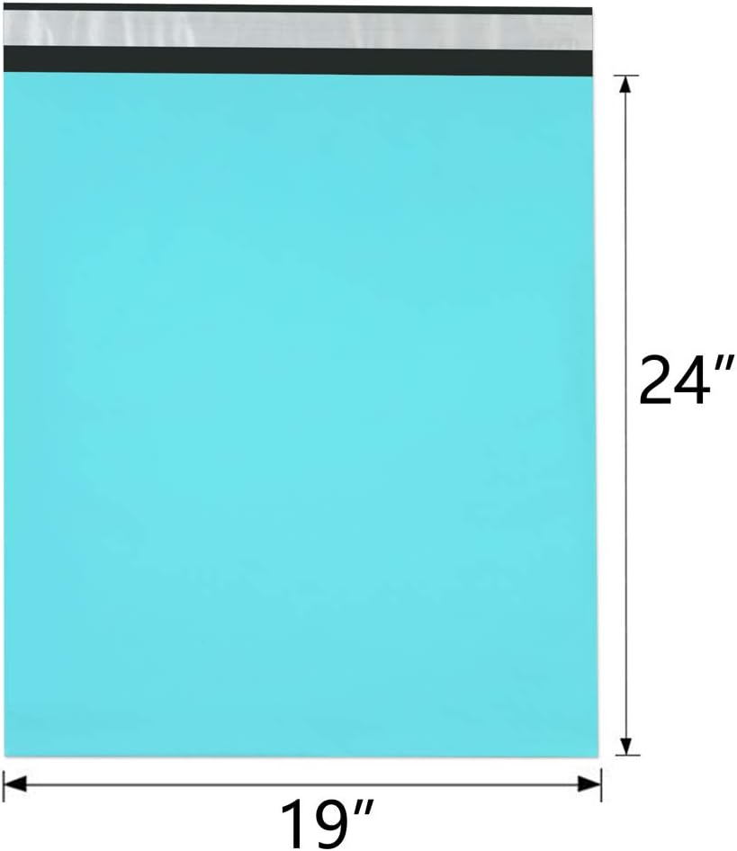 UCGOU Poly Mailers 19x24 Inch Teal 50 Pack Extra Large Shipping Bags Strong Thick Mailing Envelopes Self Seal Adhesive Waterproof and Tear Proof Boutique Postal for Clothing Quilt and More