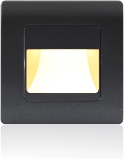 Recessed LED Stair Light Wall Lamp Motion Sensor Wall Lamp AC85-265V Step Lamp Corridor Lighting Indoor Wall Lighting 1PcsColdWhite Black