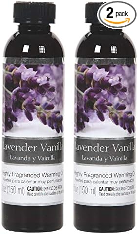 Hosley Set of 2, 5 oz Lavender Vanilla Fragrance Warming Oils. Ideal Gift for Weddings, spa, Reiki, Meditation, Bathroom Settings. P1