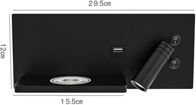 Wireless Charging Column Modern Minimalist Style LED Tone Wall Light Black White Luxury Home Decor Home Appliances Bedroom Nightstand, Led Chandeliers
