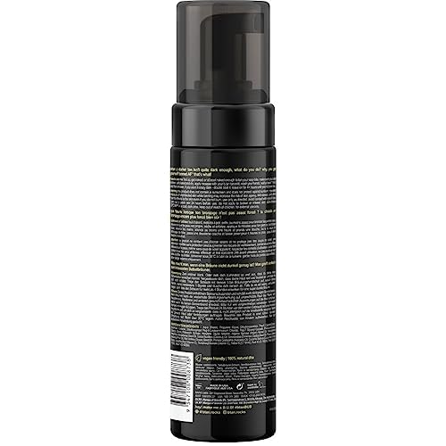 b.tan Dark Self Tanner Kit | Get Tanned Bundle - Self Tanner Mousse w/Tanning Mitt Applicator, 1 Hour Sunless Tanner, Fast Glow, No Fake Tan Smell, Vegan, Cruelty Free, 6.7 Fl Oz